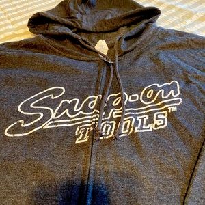 Men’s 3XL Snap-On Full Zip Dark Gray Hoodie